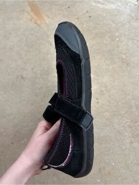 Black Mary Jane shoes with Velcro closure - lands end